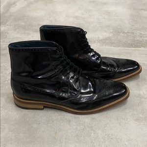 Boga Bossman Wingtip Boots. Black. Lightly worn.